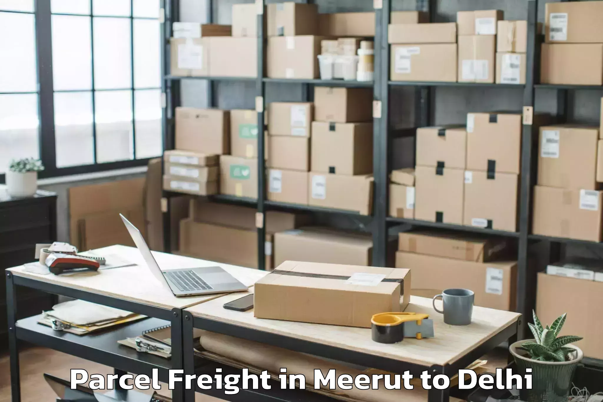 Efficient Meerut to Parsvnath Mall Inderlok Parcel Freight